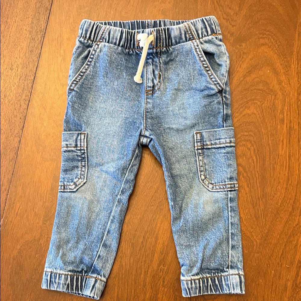 Cat & Jack Light Blue Kids Cargo Jeans